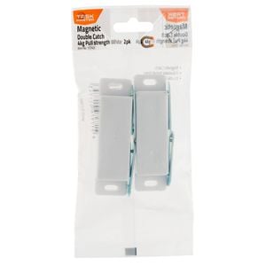Taskmaster 4kg White Double Door Magnetic Catch - 2 Pack