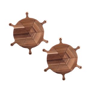 SOGA 12 Pack Round Wood Pizza Paddles