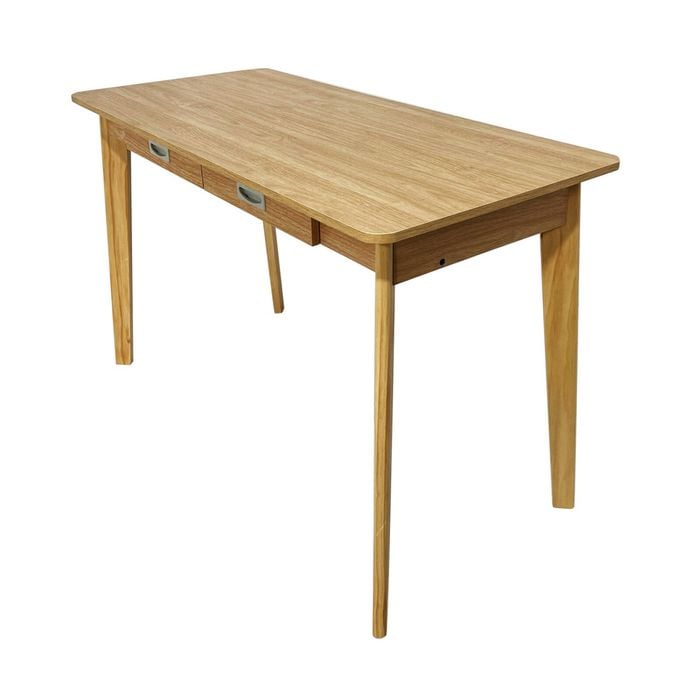 Foret Modern Minimalist Desk Built-in Drawers Office Home Pc Study Table Maple