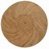 Handwoven Natural Jute Rug-Spiral 1136-Natural-150x150cm