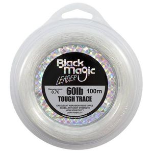 Black magic tough trace monofilament fishing leader 60lb