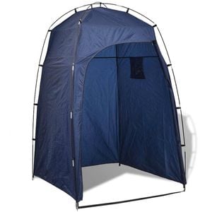 vidaXL Shower/WC/Changing Tent Blue Outdoor Camping Portable Changing Room