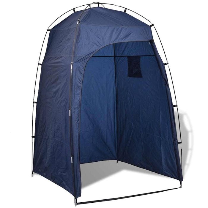 vidaXL Shower/WC/Changing Tent Blue Outdoor Camping Portable Changing Room