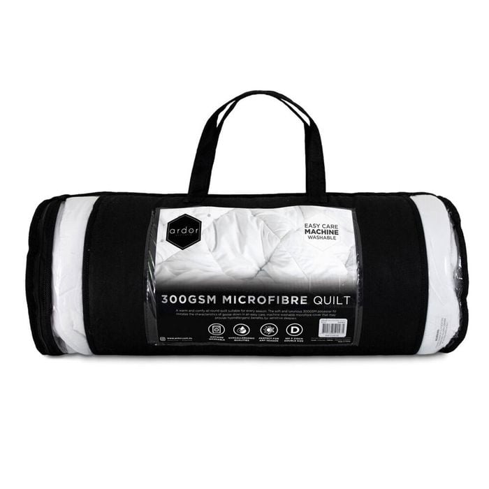 Ardor 300GSM Microfibre Quilt Roll Packed Super King 240x270cm White