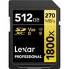 Lexar Professional 1800x SDXC UHS-II SD Card - 512GB