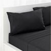 CottonMore A Pair of 100% Bamboo Black Pillow Cases 48x73cm