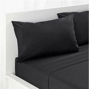 CottonMore A Pair of 100% Bamboo Black Pillow Cases 48x73cm