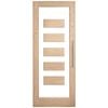 Corinthian White Oak Lumina Clear Glass External Door ALUM5CL - 820mm x 2340mm x 40mm