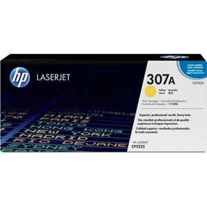 Hp 307a (ce742a) Original Laser Toner Cartridge - Single Pack - Yellow - 1 Each - 7300 Pages
