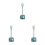 3PK Dudley's World Of Pets Aquarium Fish Net 36.5cm - Green