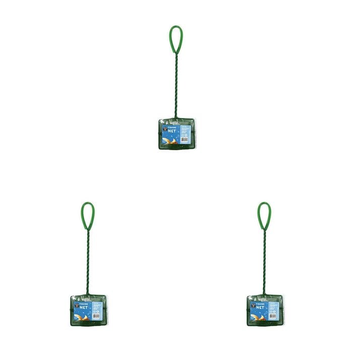 3PK Dudley's World Of Pets Aquarium Fish Net 36.5cm - Green