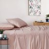 Gioia Casa Vintage Washed 100% Cotton Sheet Set with 2 Pillowcases - Pink - King Size