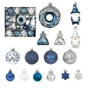 Catzon 60 Pcs Christmas Ornaments with Gnome Donuts Snowflakes for Xmas Party Decor-Set 3