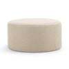 Halle Sand Beige Designer Medium 70cm Round Ottoman Pouf