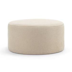 Halle Sand Beige Designer Medium 70cm Round Ottoman Pouf