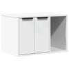 vidaXL Cat Litter Box Enclosure White 60x40x40 cm Engineered Wood