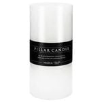 Candle Pillar Flat Top White 10x20cm