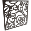 ProtectorAl 300-1200 x 300-1200mm Black Satin Roses Unframed Solid Aluminium Decorative Panel 