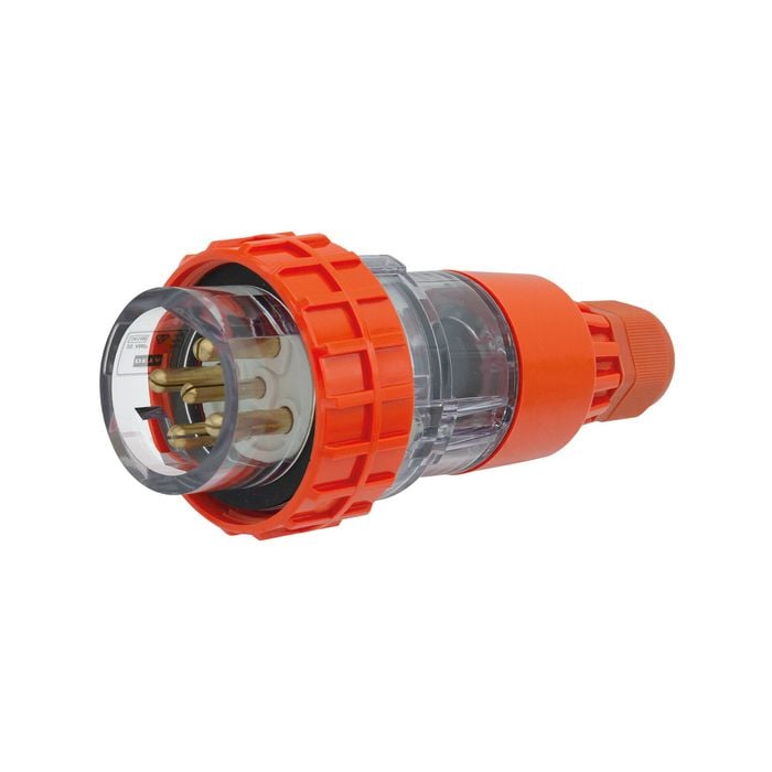Deta 20A 500V Industrial 5 Pin Round Straight Plug