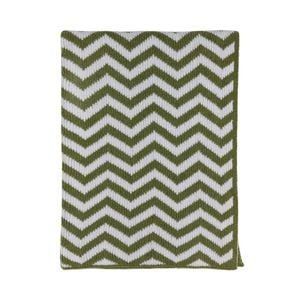 Living Textiles Chenille Blanket - Chevron Sage