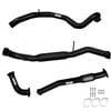 Ignite Exhausts Dump Back For Nissan Gu Patrol 2.8l Td Wagon 3" Inch / Hot Dog Black Aluminised Steel