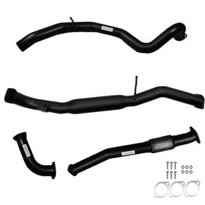 Ignite Exhausts Dump Back For Nissan Gu Patrol 2.8l Td Wagon 3" Inch / Hot Dog Black Aluminised Steel