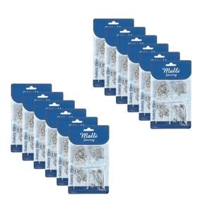12pk Malli Sewing Assorted Multi-size Metal Craft & Sewing Fabric Safety Pin Set