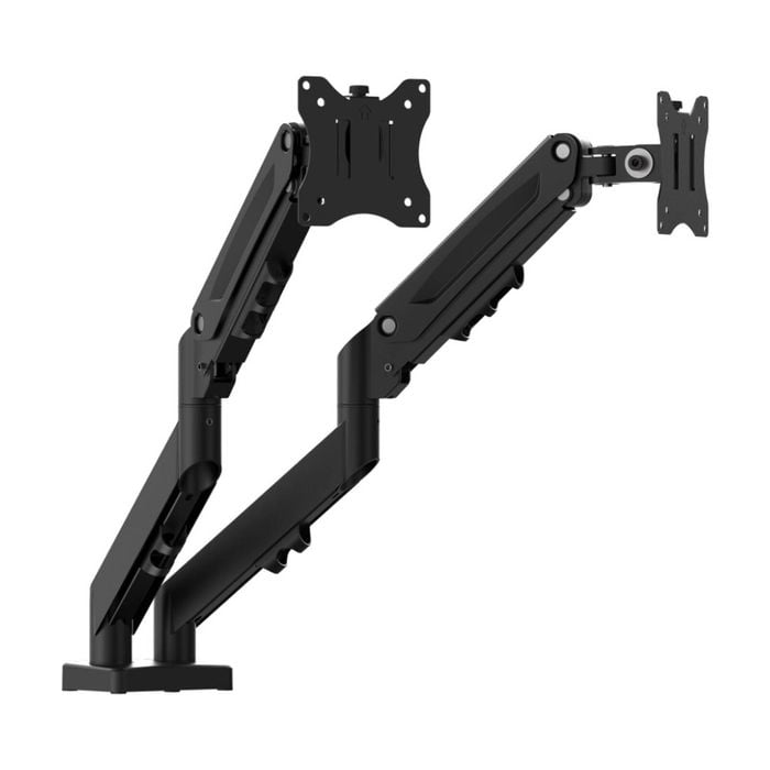 J5create Ergonomic Adjustable Full Range Dual Monitor Mount Aluminium 17-32in