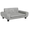 vidaXL Dog Bed Light Grey 70x45x33 cm Velvet