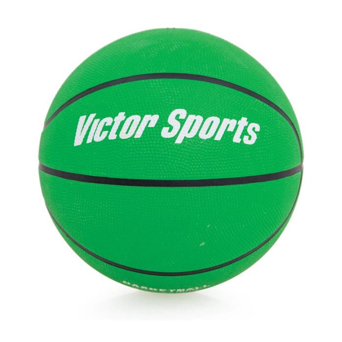 Victor Sports Heavy Duty Durable Rubber Basketball Green Size 5