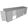 Build-A-Shed 1.2 x 6.0 x 2.0m Tunnel Shed Tunnel Hinged Door with 3 Sliding Side Doors - Zinc