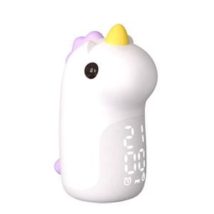 Catzon Unicorn Alarm Clock With 7-levels Night Lights Rechargeable For Kids