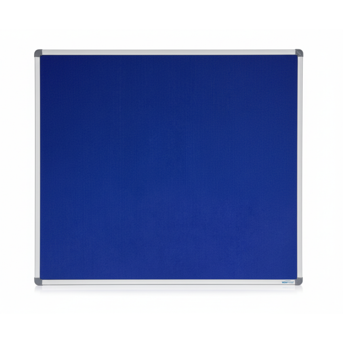 Corporate Felt Pinboard Aluminium Frame 900x900mm Blue