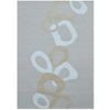 Handmade  Contemporary Wool Rug-6431-BEIGE/IVORY-110x160cm