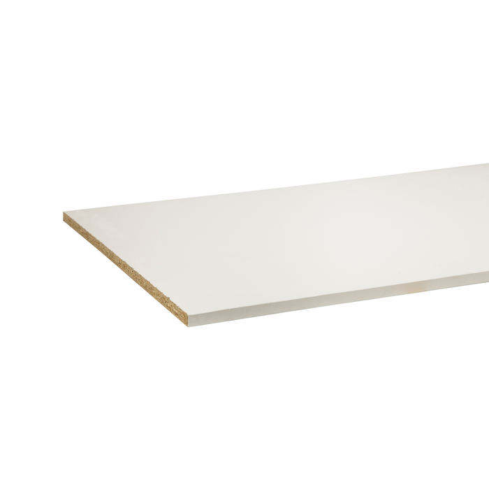 CUSTOMpine 1800 x 595 x 16mm Carcass Shelving E1L White Standard Particleboard