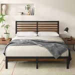 Zinus Queen Kai Bed Frame Bamboo & Metal Bed Base Footboard