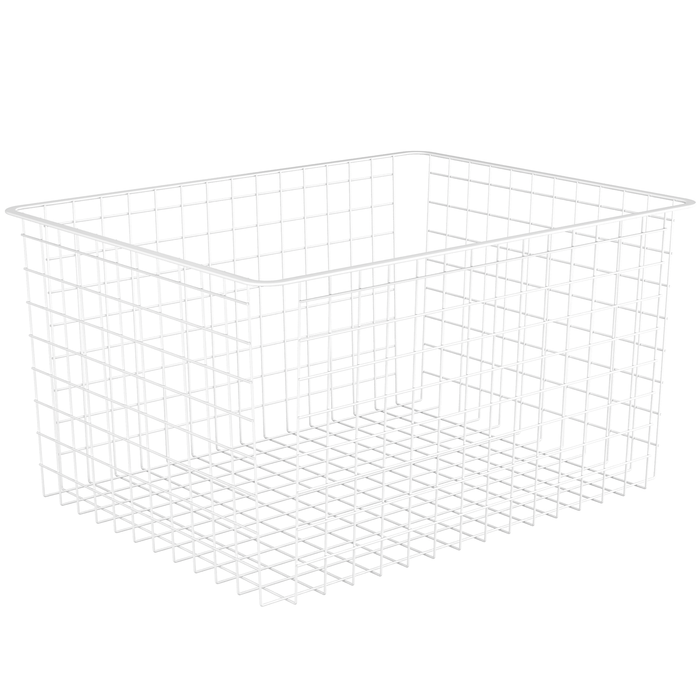 Flexi Storage Home Solutions White 3 Runner Wire Basket