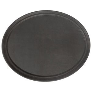 Oval Serving Tray - 63.5 x 52cm - Reusable Non Slip Stackable Rubberized Food Drinks Platter Tray