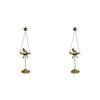 2x LVD Metal Bird Stand Christmas Decoration Home/Room Tabletop Decor 41cm Gold