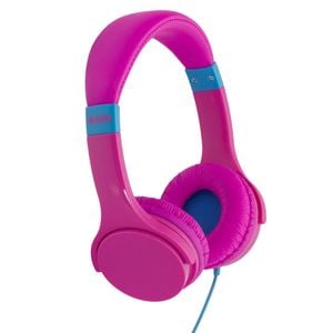 Moki Lil Kids Headphones On Ear Headband Volume Limited w/3.5mm Jack Pink 3y+