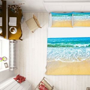 3D Beach Ocean 263 Bed Pillowcases Quilt Queen Size