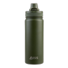 Oasis Challenger Stainless Steel Quick Release Drink Bottle 550ml - Forest Green