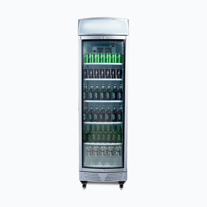 Bromic Upright Display Fridge - 380L - 1 Door - Curved Glass - Lightbox
