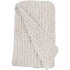LVD Throw Chunky Tuck Stitch Creme Decorative Home/Lounge Decor