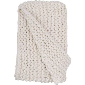 LVD Throw Chunky Tuck Stitch Creme Decorative Home/Lounge Decor