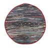Handloom 100% Cotton Chindi Round Floor Mat 120 cm Diameter Red
