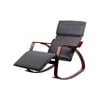 Artiss Rocking Armchair Bentwood Frame With Footrest Charcoal Afton