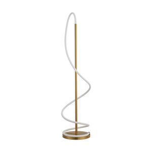 Lexi Lighting Lyona LED Floor Lamp Gold 24W 140cm Modern Indoor Lighting