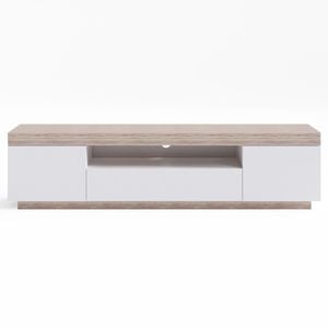 Coastal White Wooden TV Cabinet Entertainment Unit (180cm)