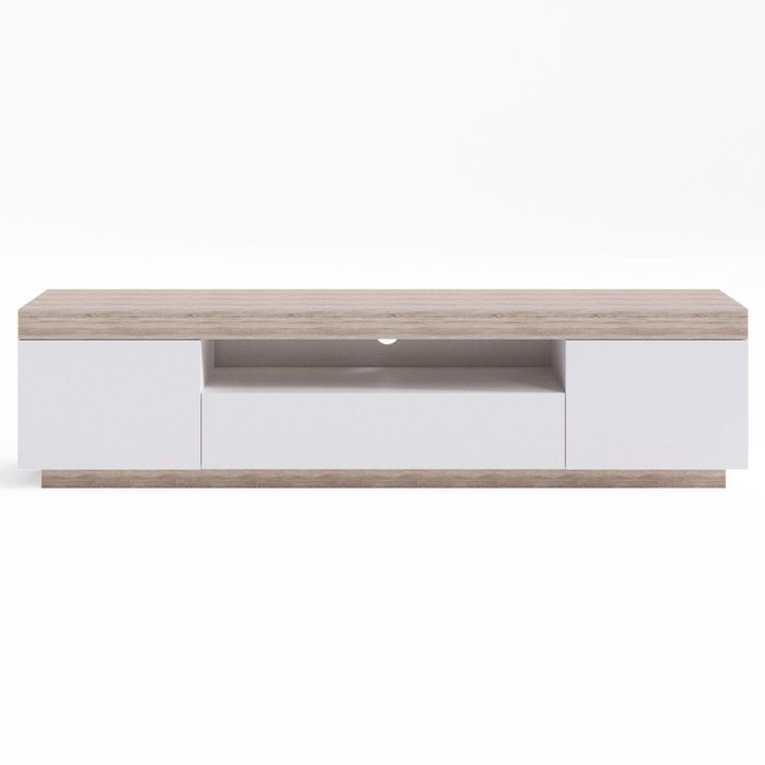 Coastal White Wooden TV Cabinet Entertainment Unit (180cm)